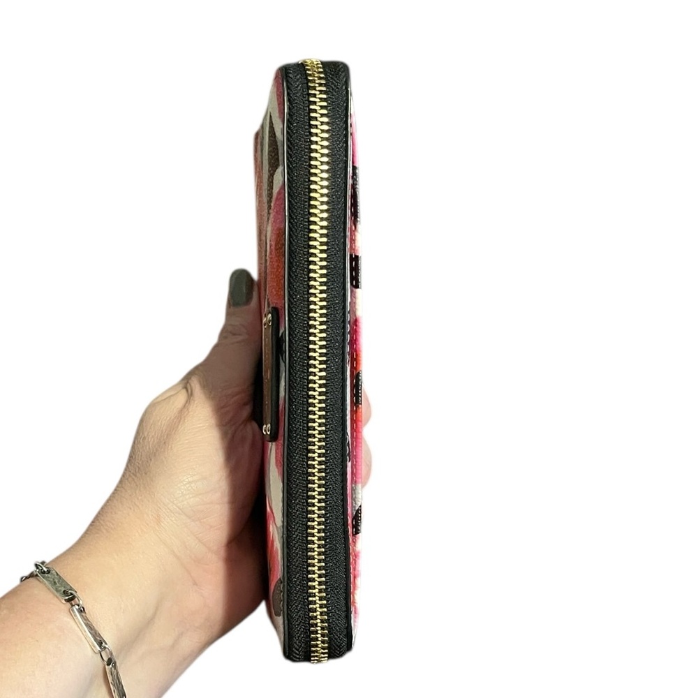 Kate Spade Grove Street Printed Rosebed Continental Zip Around Wallet - Picture 7 of 8